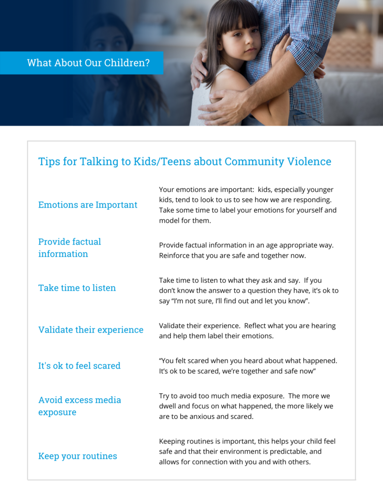 Tips for Talking to Kids-Teens about Community Violence | High Lakes Health Care